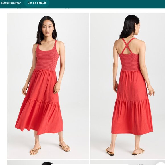 Nation LTD Small Penelope Cross Back Midi Dress - Picture 1 of 9